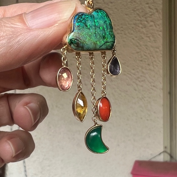 Grainne Morton Cloud & Rain Chain Drop Earrings - Picture 2 of 8